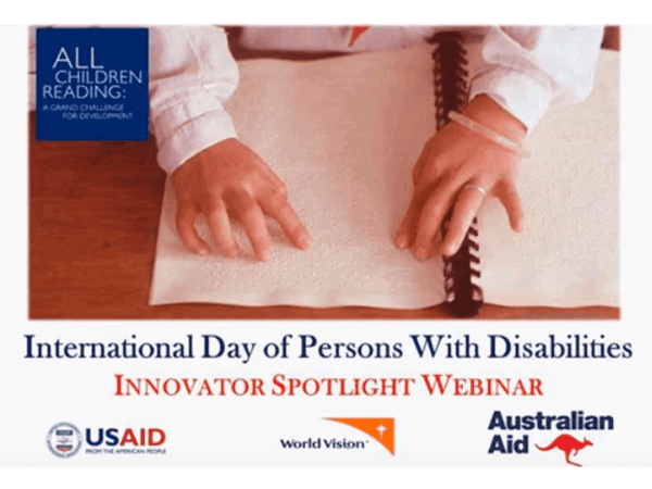 International Day of Persons with Disabilities. Innovator Spotlight Webinar.