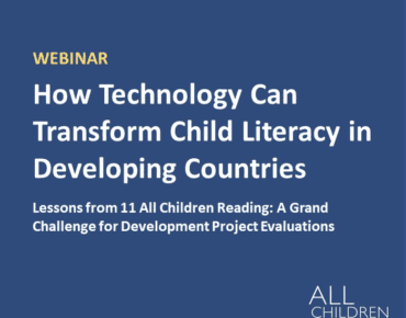 How Technology Can Transform Child Literacy in Developing Countries