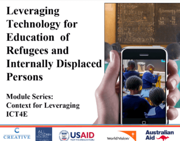 Leveraging Technology for the Education of Refugees and Internally Displaced Persons Module Series Cover
