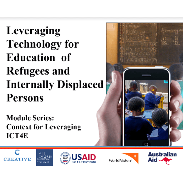Leveraging Technology for the Education of Refugees and Internally Displaced Persons Module Series Cover