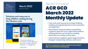 Screenshot of the March 2020 Monthly Update with text highlighting the content.