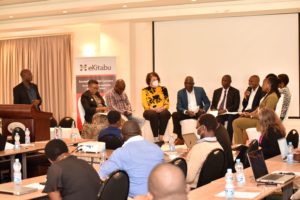 Roundtable discussion during the workshop with panelists from the MOE, USAID, ACR GCD, MANAD, World Vision Malawi, and the Global Book Alliance in Action (GBAIA).