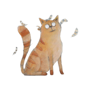Illustration of a cat from one of 50 Nepali Sign Language books created by The Asia Foundation’s project under the Begin with Books Prize.
